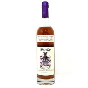 Bourbon: a bottle of bourbon with a purple foil